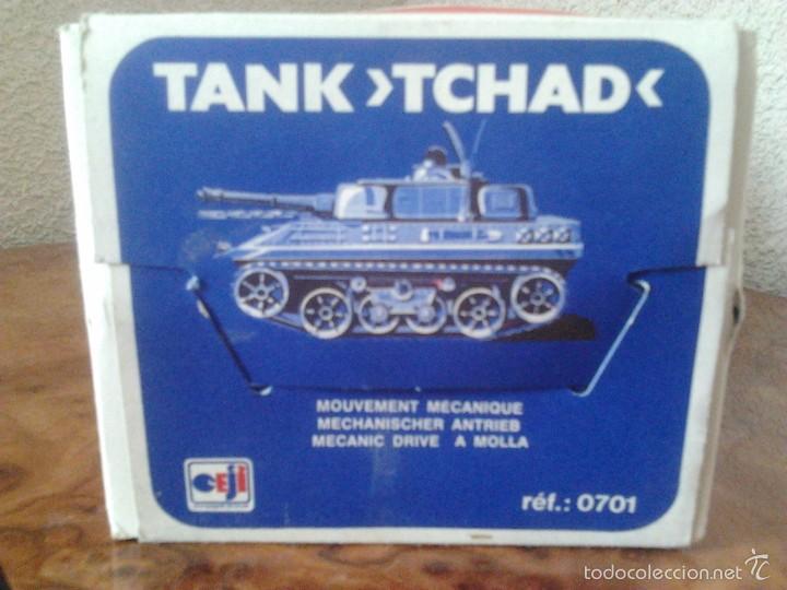 Jouet Vintage Tchad Joustra N°10 - Tank En Tôle Avec Clé - Super état