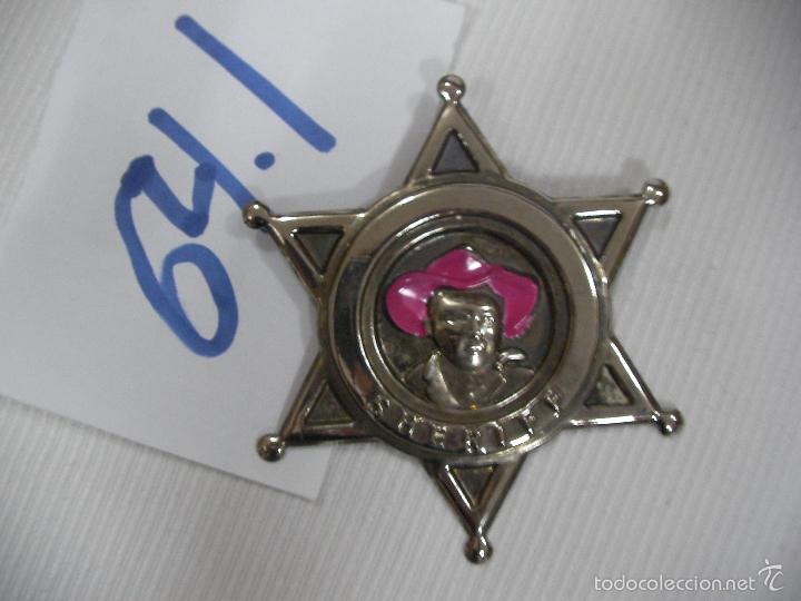 Juguetes antiguos de hojalata: ESTRELLA SHERIFF EN METAL - Foto 1