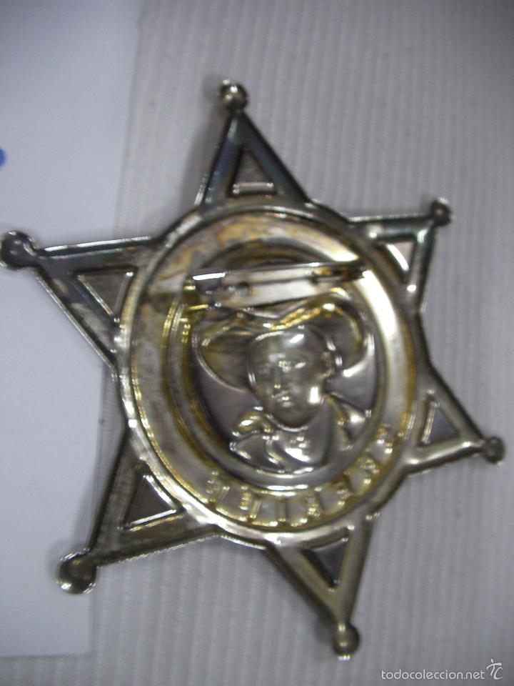 Juguetes antiguos de hojalata: ESTRELLA SHERIFF EN METAL - Foto 2