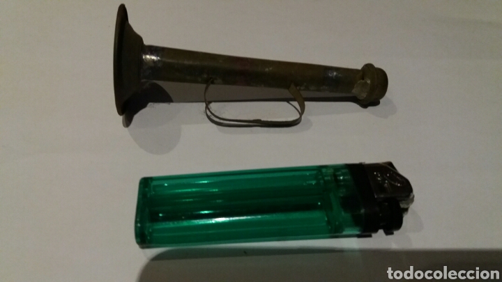 Juguetes antiguos de hojalata: Trompeta de hojalata - Foto 1