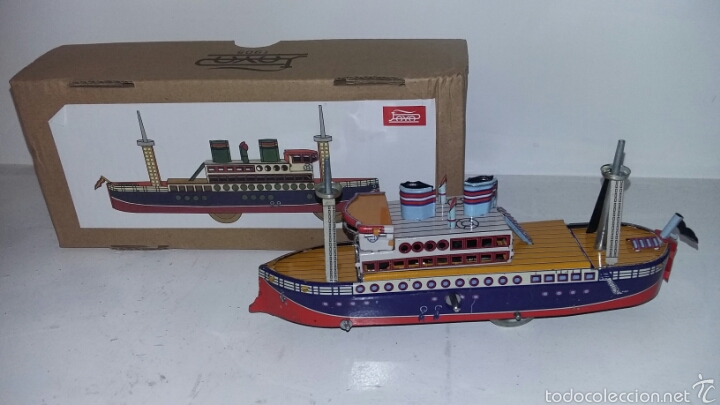 Juguetes antiguos de hojalata: Paya - barco - replica - Foto 1
