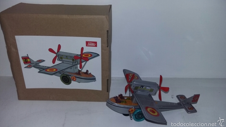 Juguetes antiguos de hojalata: Paya - avion - replica - Foto 1