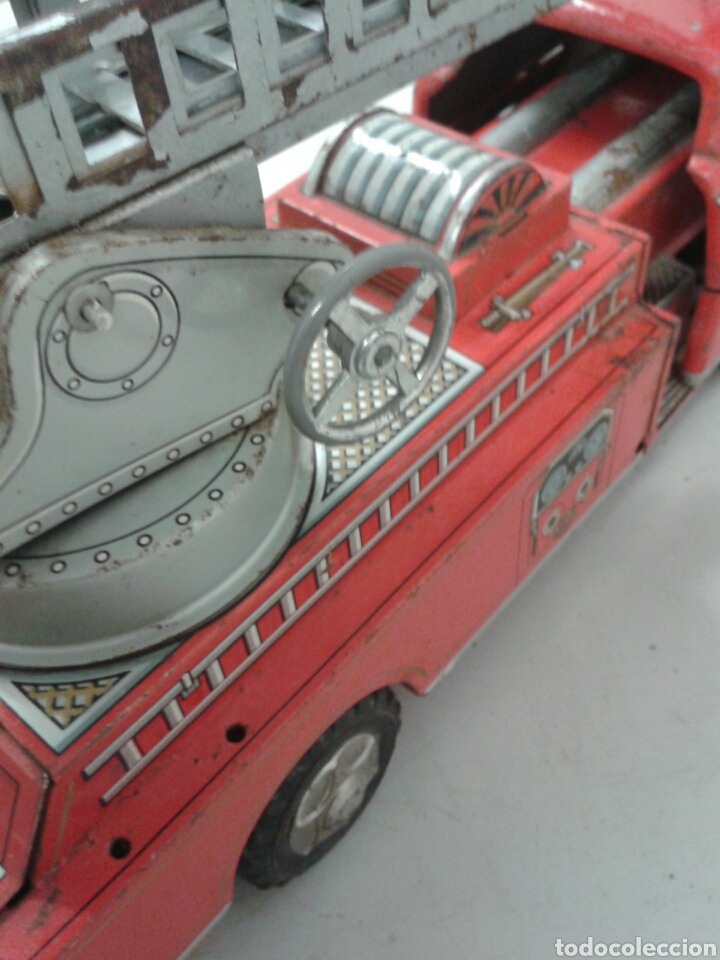 Juguetes antiguos de hojalata: COCHE BOMBERO - Foto 5