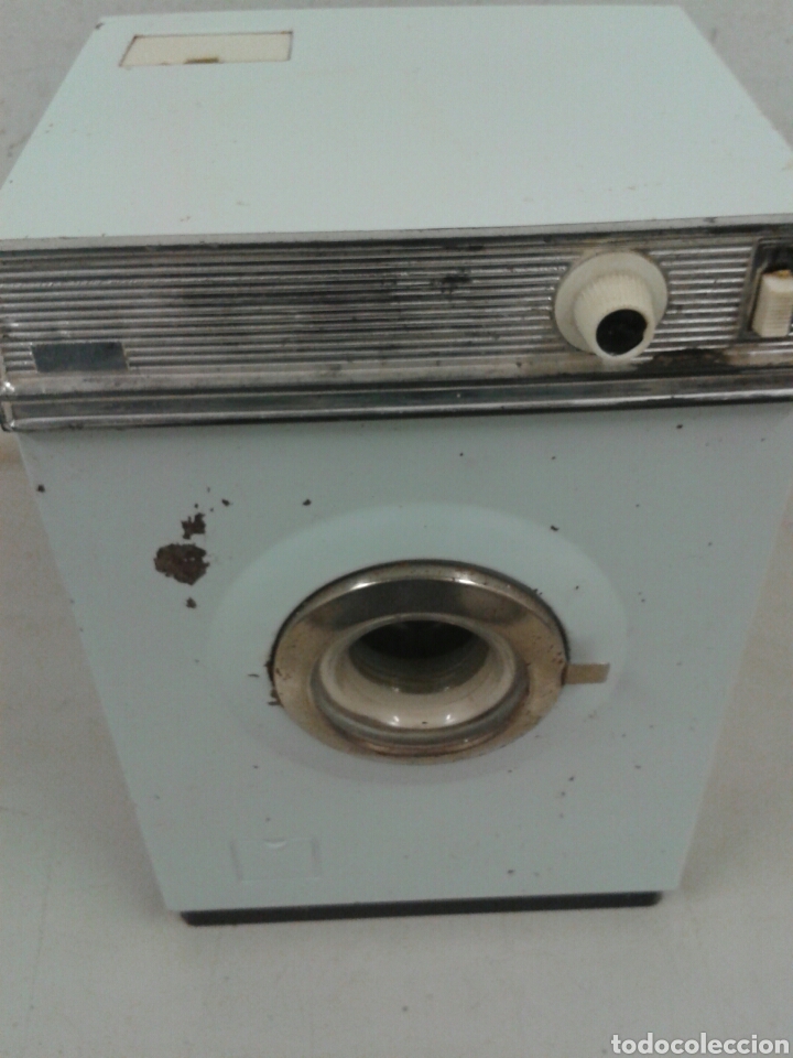 Juguetes antiguos de hojalata: LABADORA CHAPA - Foto 1