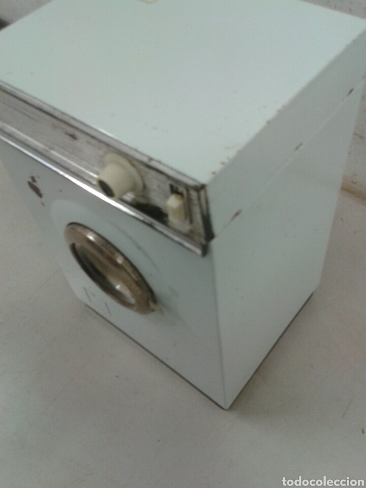 Juguetes antiguos de hojalata: LABADORA CHAPA - Foto 3