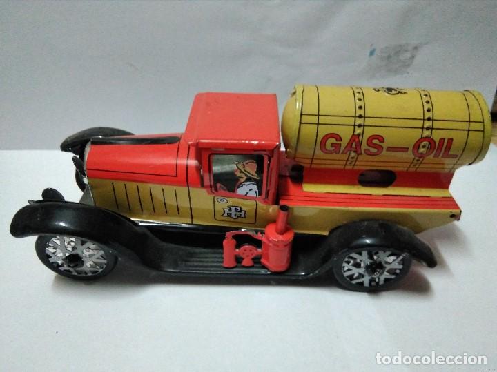 Juguetes antiguos de hojalata: Camion de hojalata funcionando con llave - Foto 3