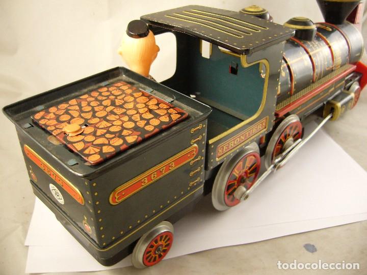 Juguetes antiguos de hojalata: LOCOMOTORA FRONTIER 3673 RARA - Foto 7