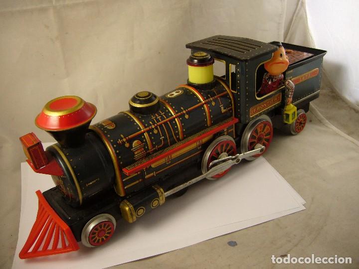 Juguetes antiguos de hojalata: LOCOMOTORA FRONTIER 3673 RARA - Foto 13