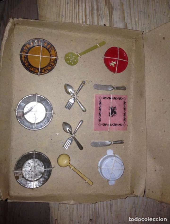 Juguetes antiguos de hojalata: Cacharritos de 1930 en caja originales - Foto 1