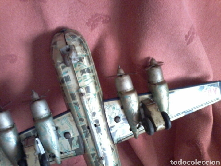 Juguetes antiguos de hojalata: Avion - Foto 9
