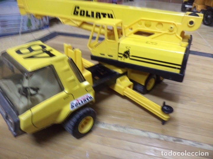CAMION POMPIER GOLIATH En Tole Joustra/Ceji Manuel Avec Boite Vintage