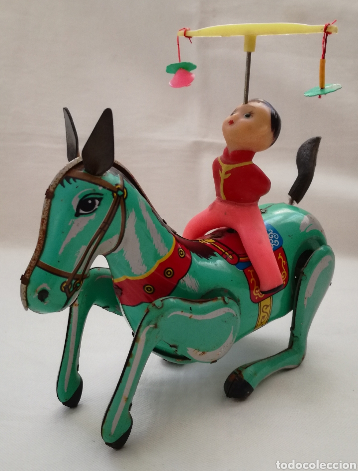 Juguetes antiguos de hojalata: Caballo Hojalata a Cuerda. - Foto 4