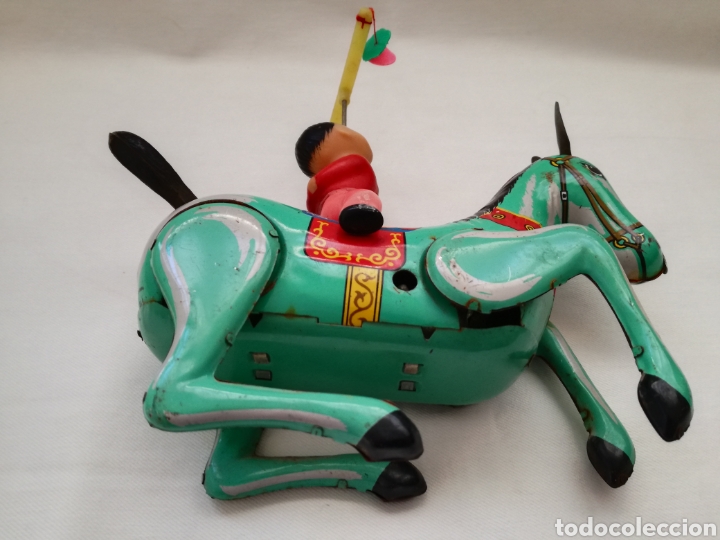 Juguetes antiguos de hojalata: Caballo Hojalata a Cuerda. - Foto 5