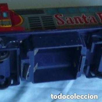 Juguetes antiguos de hojalata: LOCOMOTORA TRADE MARK - Foto 3