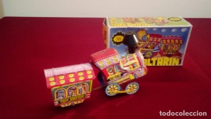 Juguetes antiguos de hojalata: Tren saltar&iacute;n - Foto 2