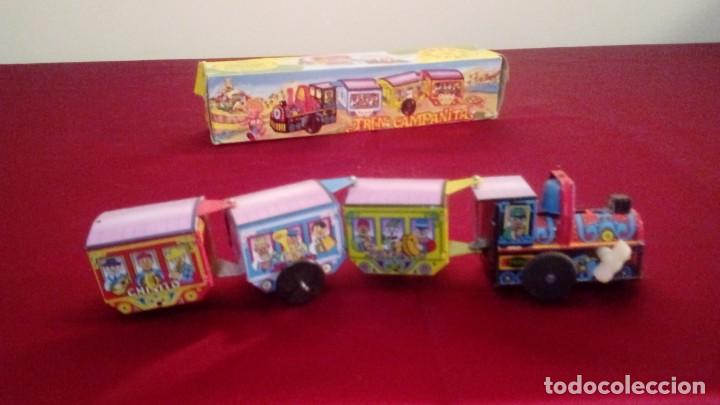 Juguetes antiguos de hojalata: TREN CAMPANITA - Foto 10