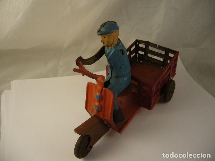 Juguetes antiguos de hojalata: MOTO ANTIGUA - Foto 2