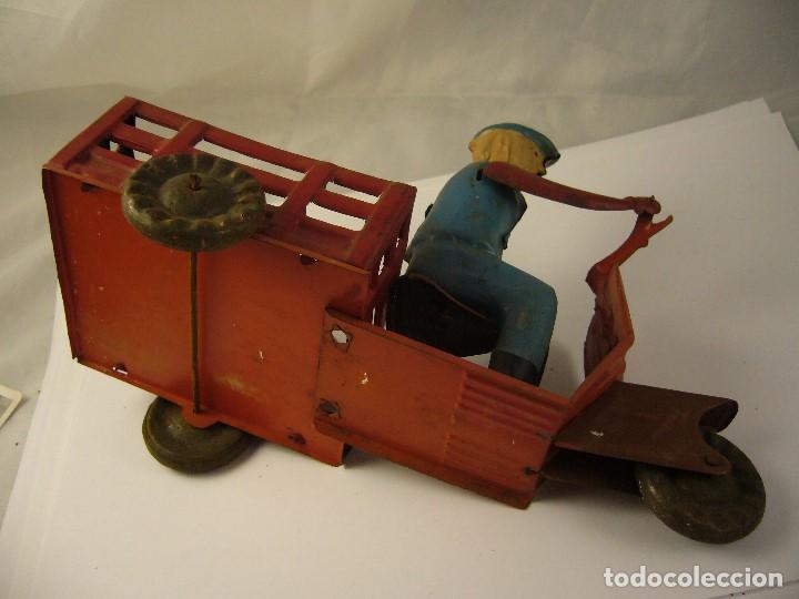 Juguetes antiguos de hojalata: MOTO ANTIGUA - Foto 11