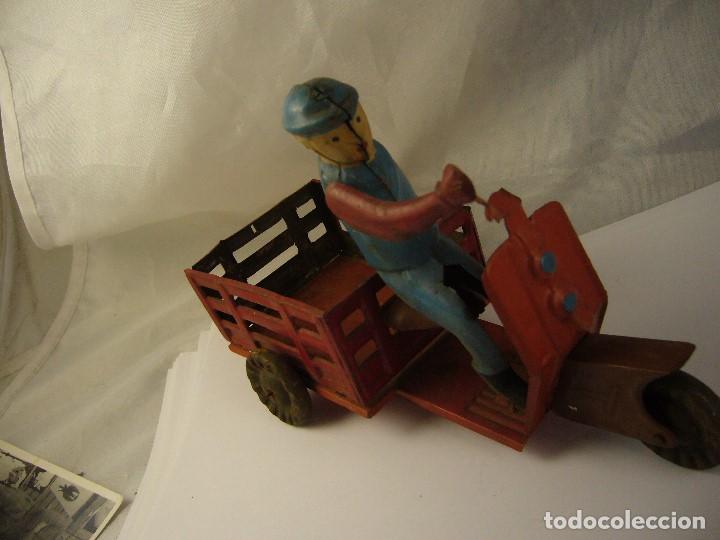 Juguetes antiguos de hojalata: MOTO ANTIGUA - Foto 14