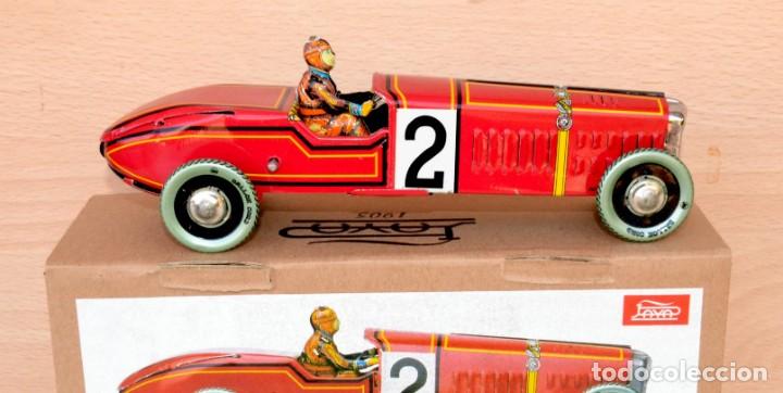 Juguetes antiguos de hojalata: AUTO DE CARRERAS 1930, R&Eacute;PLICA - Foto 1