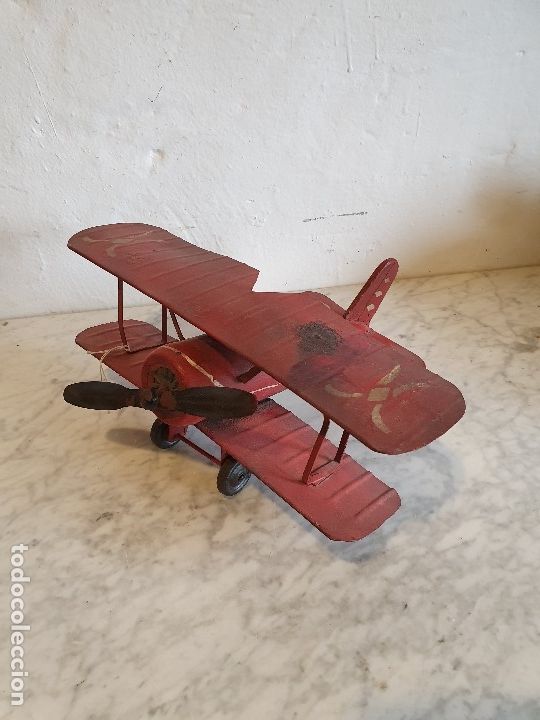 Juguetes antiguos de hojalata: AVIONETA DE CHAPA - Foto 1