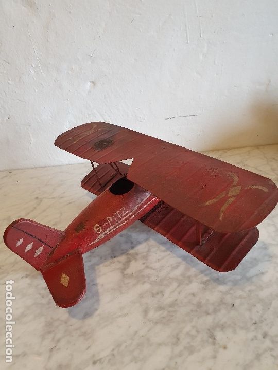 Juguetes antiguos de hojalata: AVIONETA DE CHAPA - Foto 2