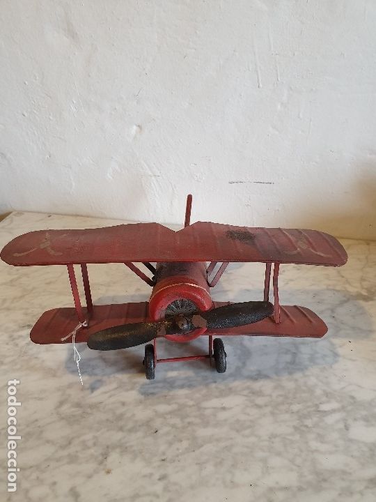 Juguetes antiguos de hojalata: AVIONETA DE CHAPA - Foto 3