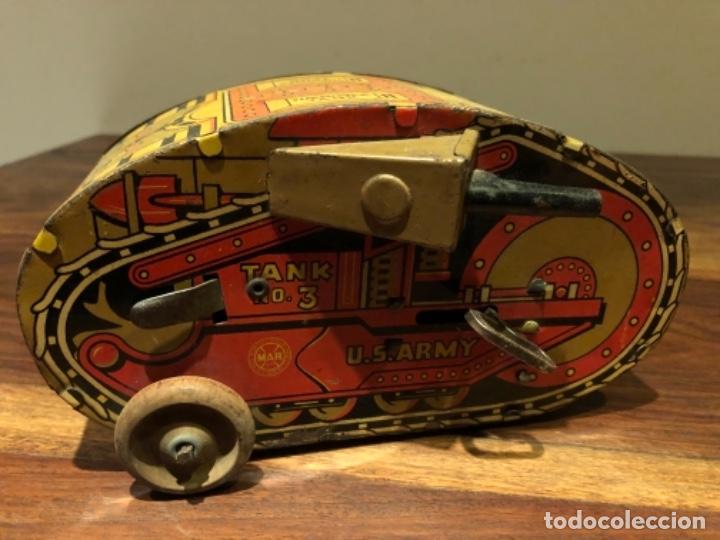 Juguetes antiguos de hojalata: Tanque Marx de hojalata - Foto 3