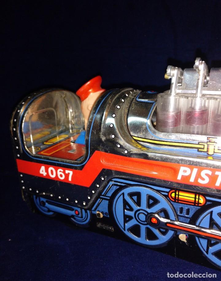Juguetes antiguos de hojalata: Tren de Holata Expresso Piston Silver Mountain - Foto 6