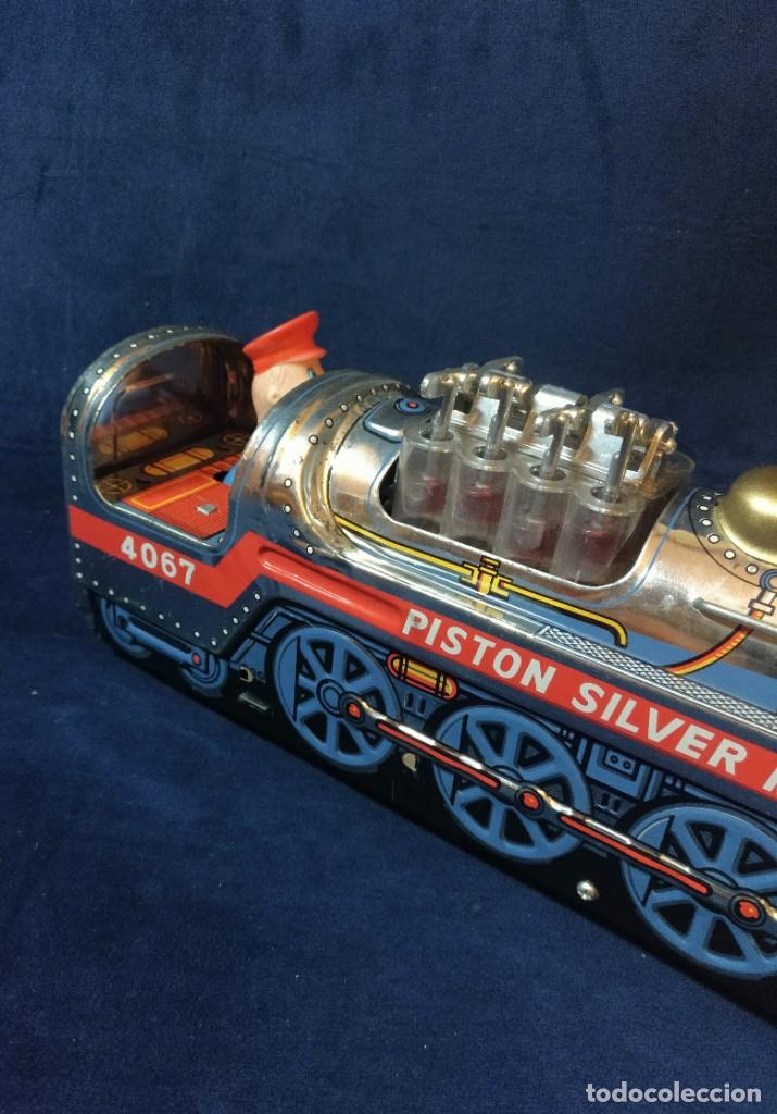 Juguetes antiguos de hojalata: Tren de Holata Expresso Piston Silver Mountain - Foto 11