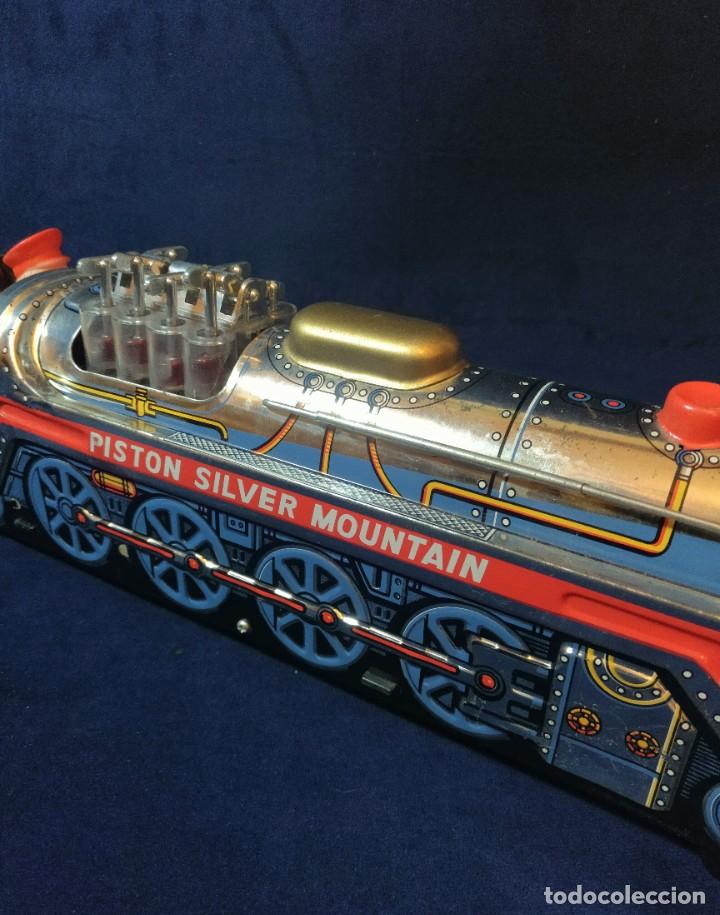 Juguetes antiguos de hojalata: Tren de Holata Expresso Piston Silver Mountain - Foto 12