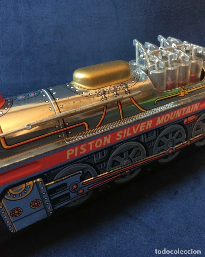 Juguetes antiguos de hojalata: Tren de Holata Expresso Piston Silver Mountain - Foto 15