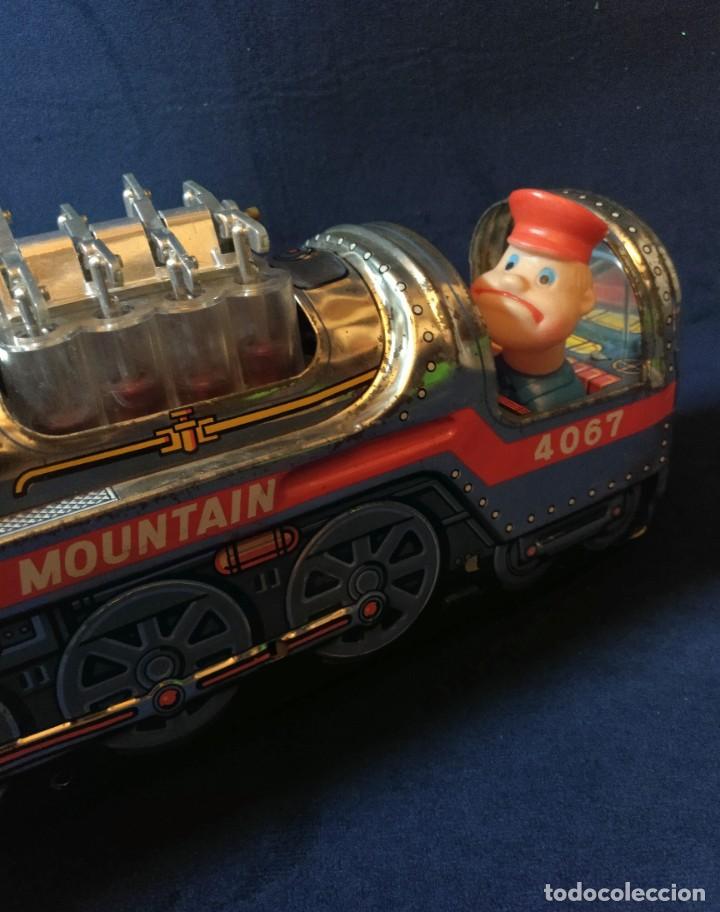 Juguetes antiguos de hojalata: Tren de Holata Expresso Piston Silver Mountain - Foto 16