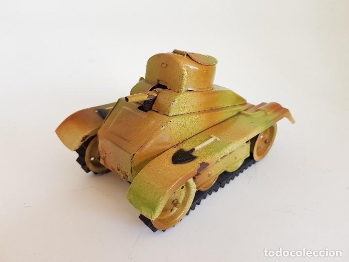 Juguetes antiguos de hojalata: Tanque rico - Foto 3