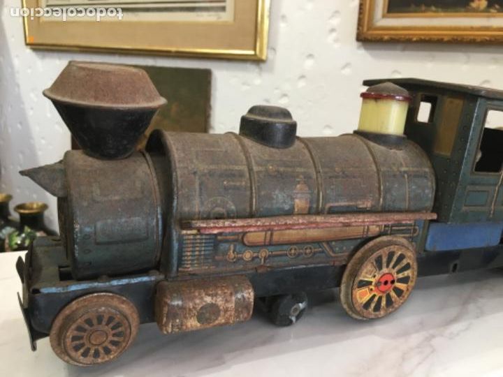 Juguetes antiguos de hojalata: Tren - Foto 5