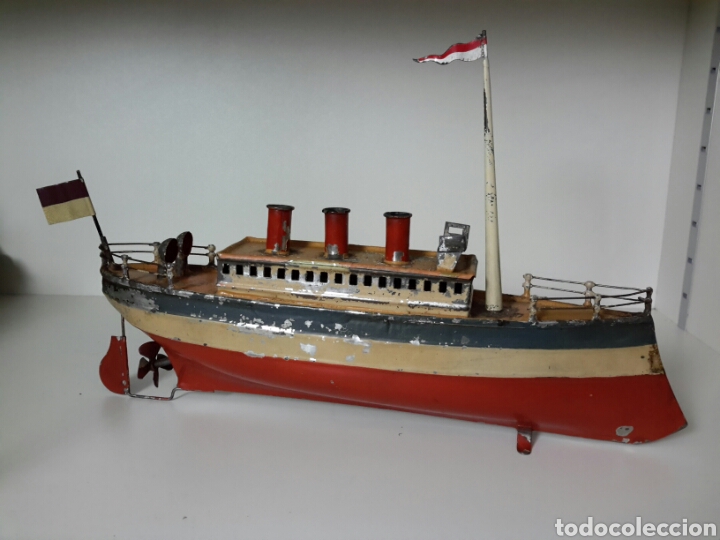 Juguetes antiguos de hojalata: BARCO.HOJADELATA 28CM - Foto 1