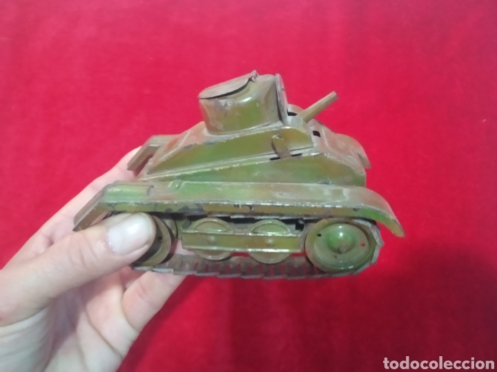 Juguetes antiguos de hojalata: Tanque hojalata rico - Foto 2