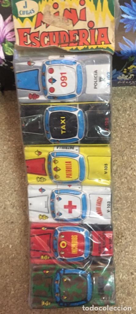 Juguetes antiguos de hojalata: Mini Escuderis 6 coches chapa - Foto 1