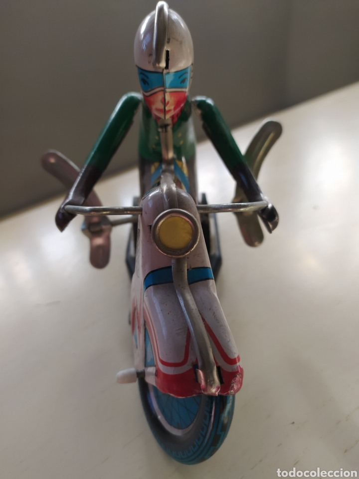 Juguetes antiguos de hojalata: Moto hojalata - Foto 2