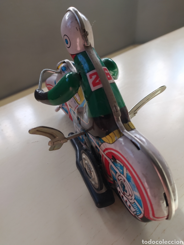 Juguetes antiguos de hojalata: Moto hojalata - Foto 4
