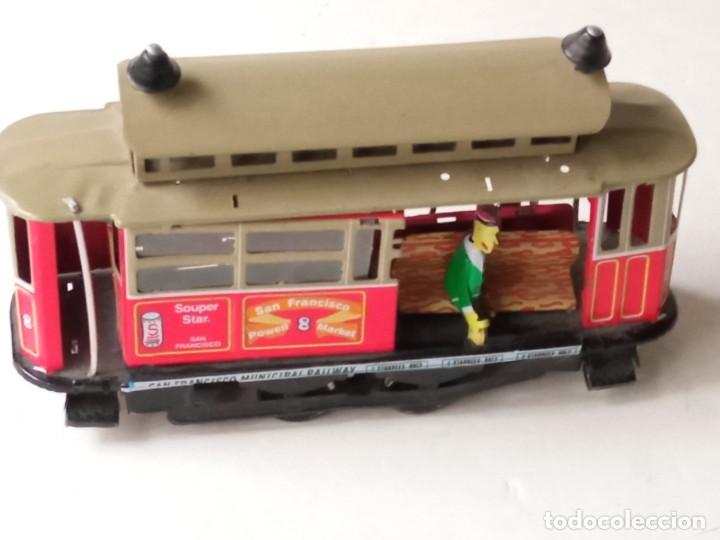 Juguetes antiguos de hojalata: tranvia hojalata - Foto 3