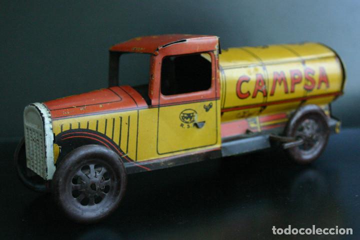 Juguetes antiguos de hojalata: RICO, cami&oacute;n cisterna 1930 - Foto 2