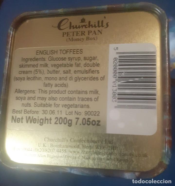 Juguetes antiguos de hojalata: hucha metalica de Peter Pan - Foto 3