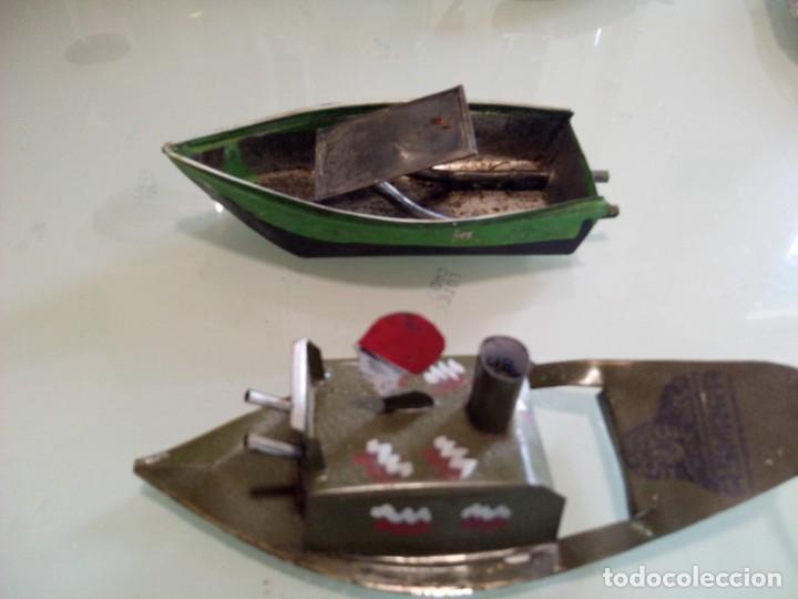 Juguetes antiguos de hojalata: barco de chapa pop pop - Foto 3