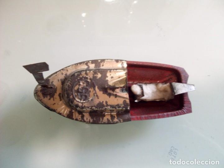 Juguetes antiguos de hojalata: Lancha pop pop, - Foto 3