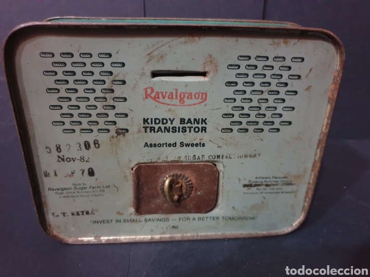 Juguetes antiguos de hojalata: Hucha propaganda (India) - Foto 2