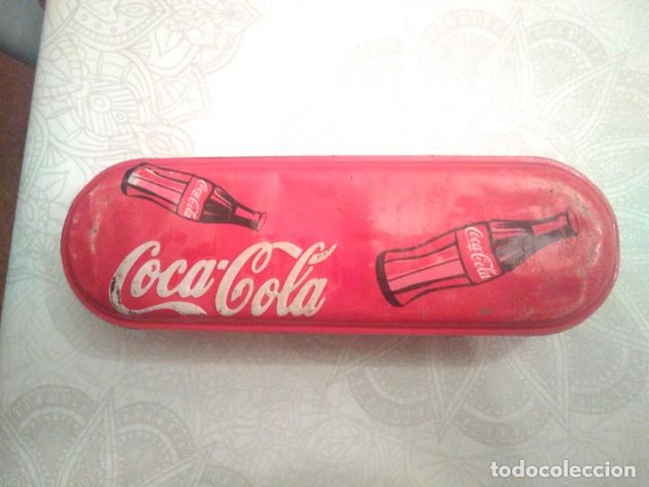 Juguetes antiguos de hojalata: Porta Lapices Coca Cola - Foto 1