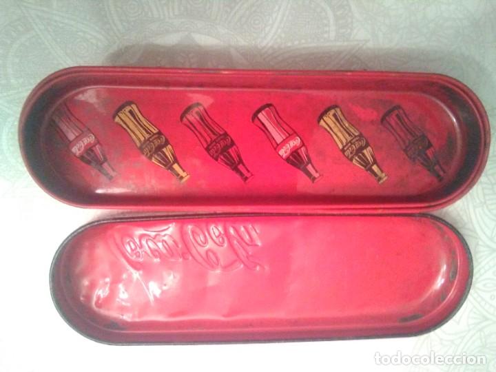 Juguetes antiguos de hojalata: Porta Lapices Coca Cola - Foto 2