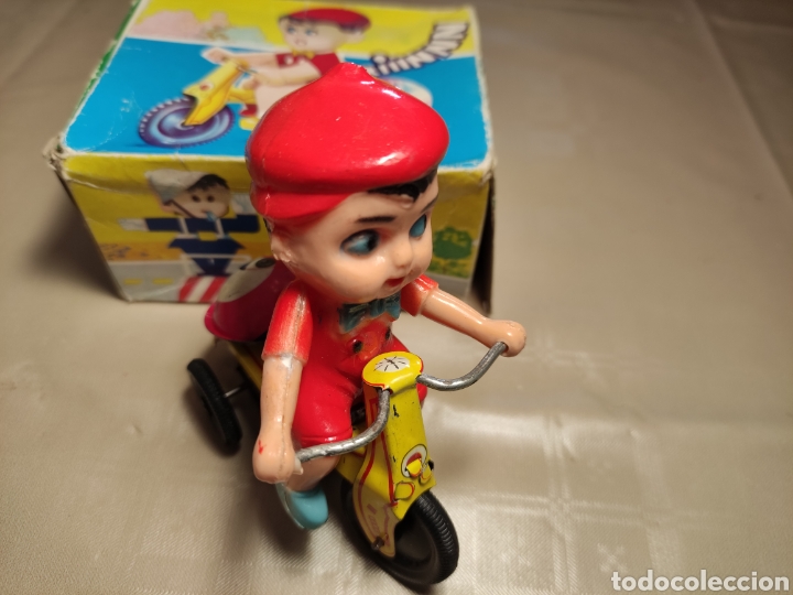 Juguetes antiguos de hojalata: Triciclo de Vercor - Foto 1
