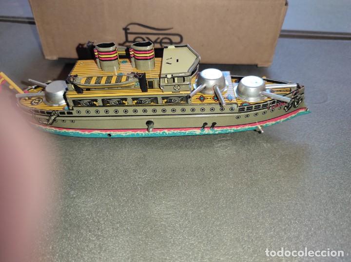 Juguetes antiguos de hojalata: BARCO DE GUERRA PAYA - Foto 2